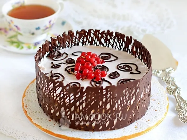 Фото блюда: Торт с ягодами без выпечки