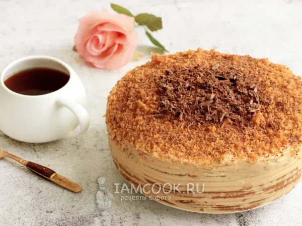 Фото блюда: Медовик без духовки (и без раскатки коржей)