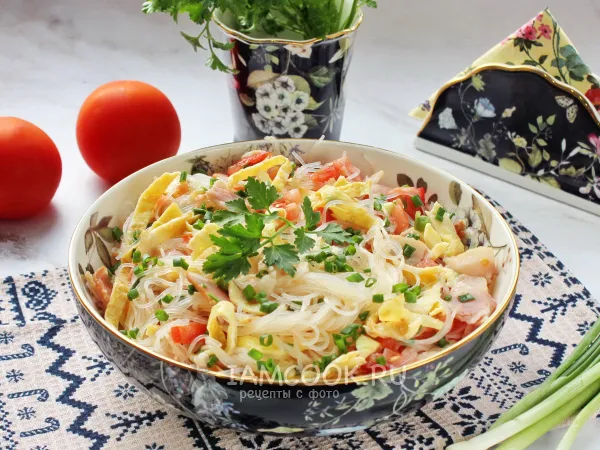 Фото блюда: Фунчоза с беконом