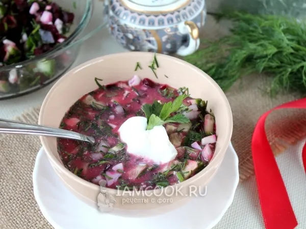 Фото готового блюда: Свекольник с квасом