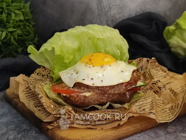 Фото готового блюда: Полезный бургер ПП в духовке