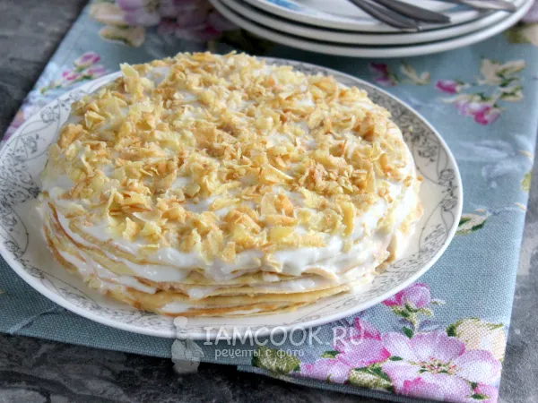 Фото блюда: Торт ПП на сковороде (с заварным кремом)