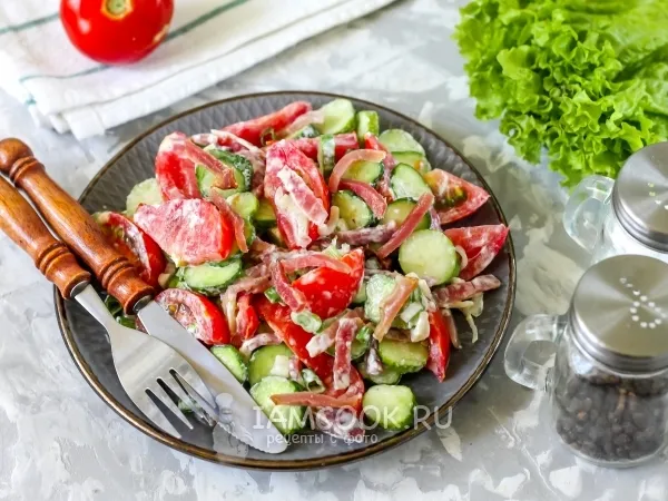 Фото блюда: Салат с вяленым мясом