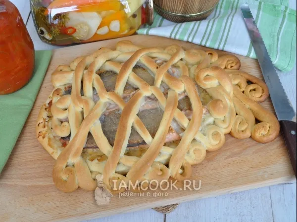 Фото готового блюда: Открытый пирог с горбушей