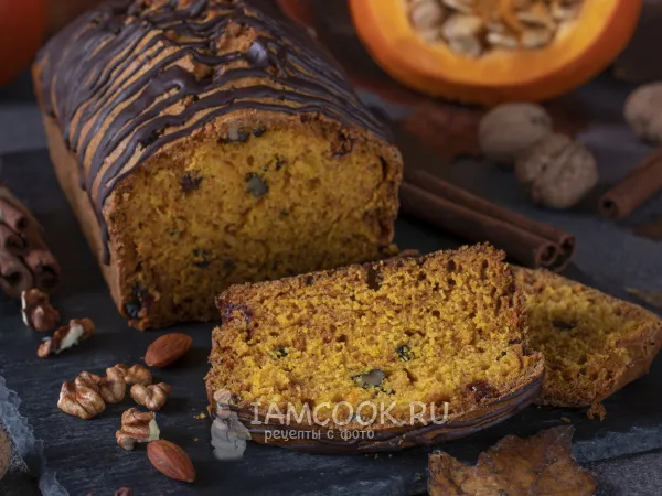 Фото блюда: Постный тыквенный кекс