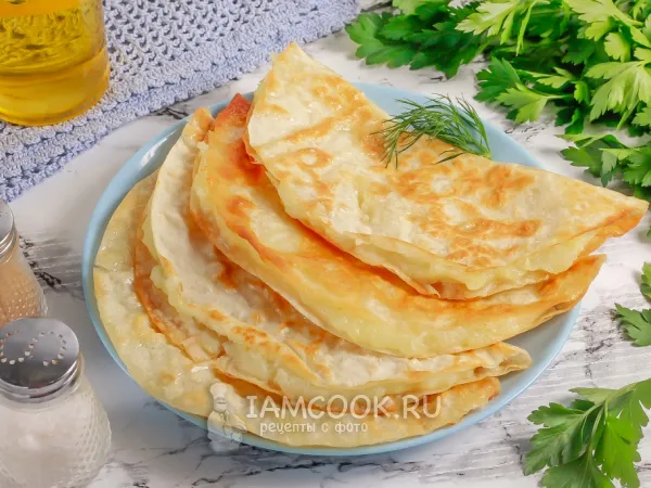 Фото блюда: Кыстыбый из лаваша с картошкой