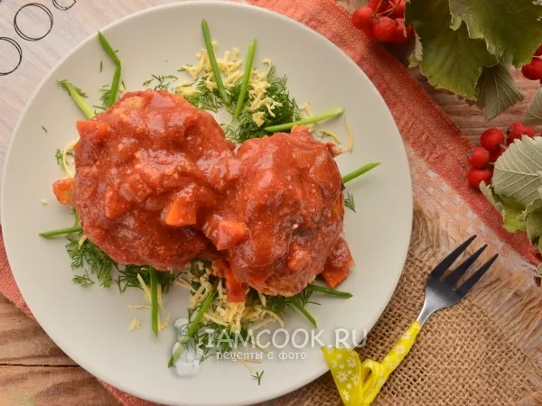 Фото блюда: Тефтели с сыром в духовке