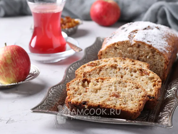 Фото блюда: Постный яблочный кекс
