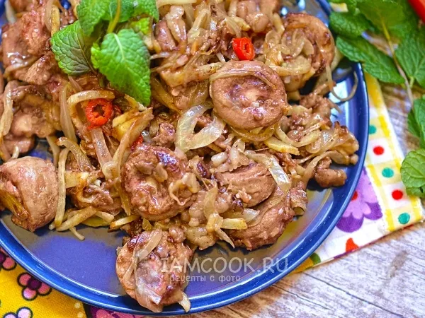 Фото блюда: Почки бараньи с сельдереем и луком