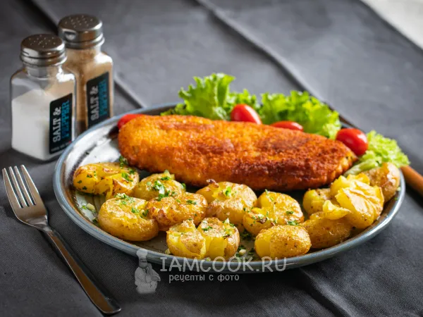 Фото готового блюда: Раздавленная картошка в духовке