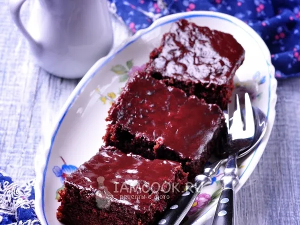 Фото блюда: Брауни с клюквой и какао
