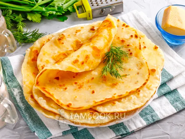 Фото блюда: Сырные лепешки за 15 минут