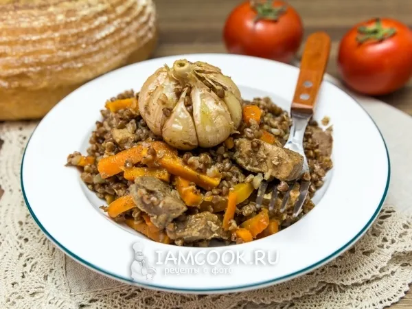 Фото блюда: Плов из гречки со свининой