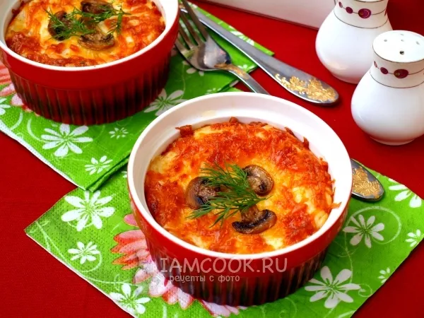 Фото блюда: Жульен с грибами и сыром