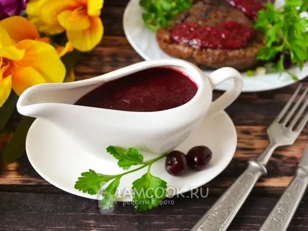 Фото блюда: Вишневый соус к мясу (с коньяком)