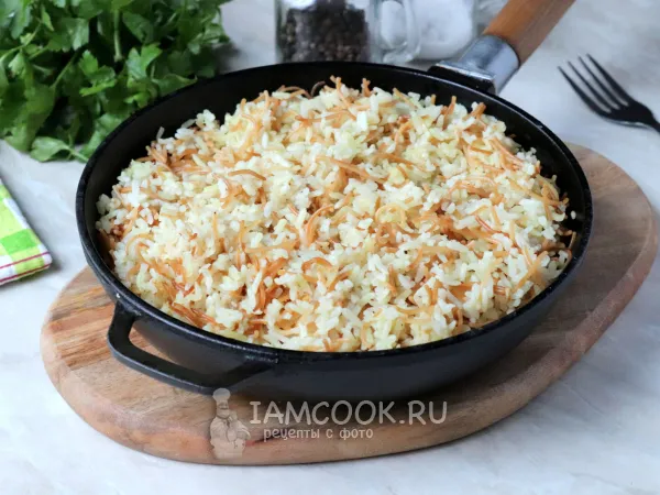 Фото готового блюда: Рис по-турецки с вермишелью