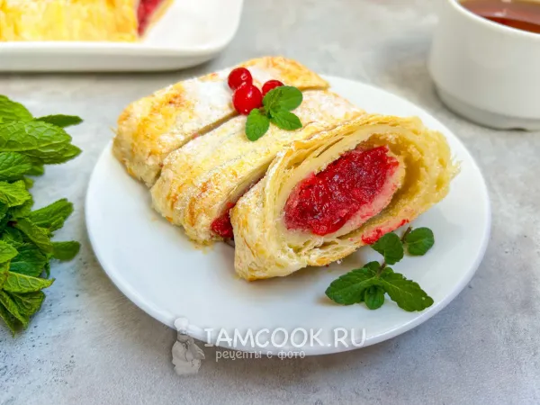 Фото блюда: Штрудель с брусникой