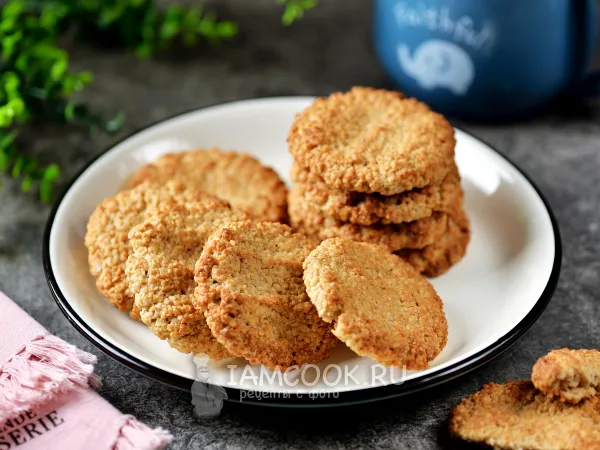 Фото готового блюда: Постное овсяное печенье на рассоле