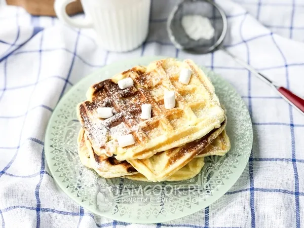 Фото готового блюда: Венские вафли с творогом