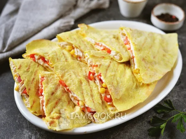 Фото блюда: Кесадилья ПП с курицей