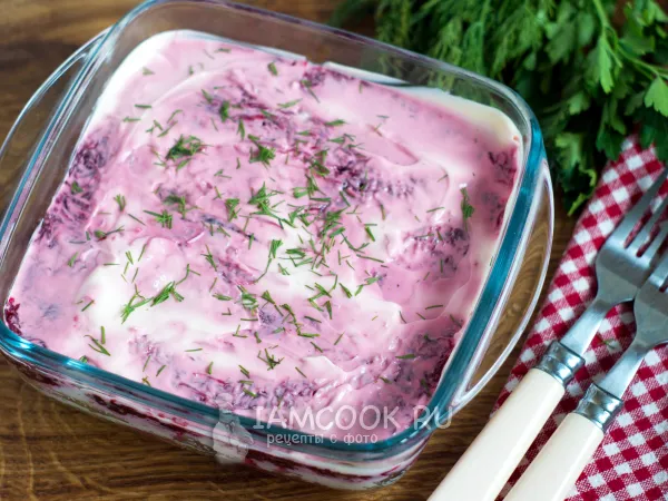 Фото готового блюда: Вегетарианская шуба с нори