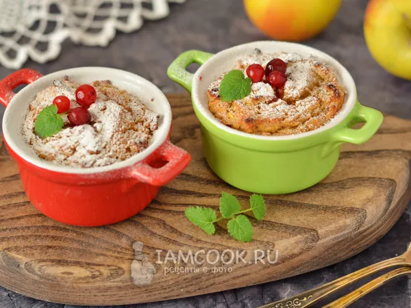 Фото блюда: Десерт из яблок в духовке без теста