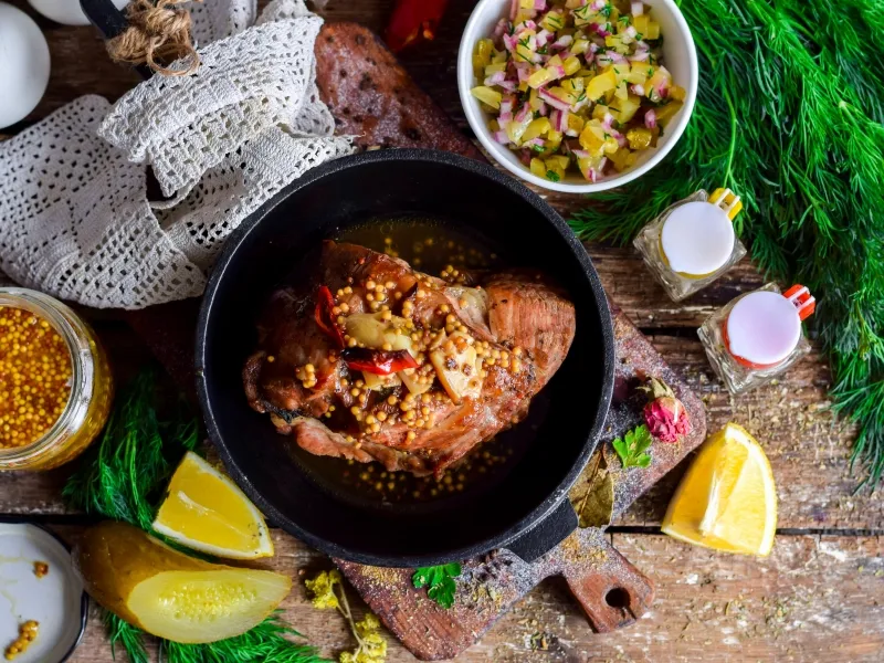 Фото готового блюда: Свинина в пиве в духовке