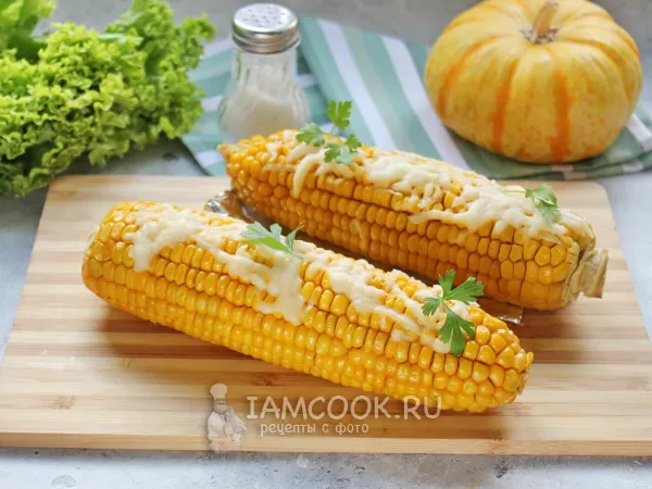 Фото блюда: Кукуруза в духовке с сыром