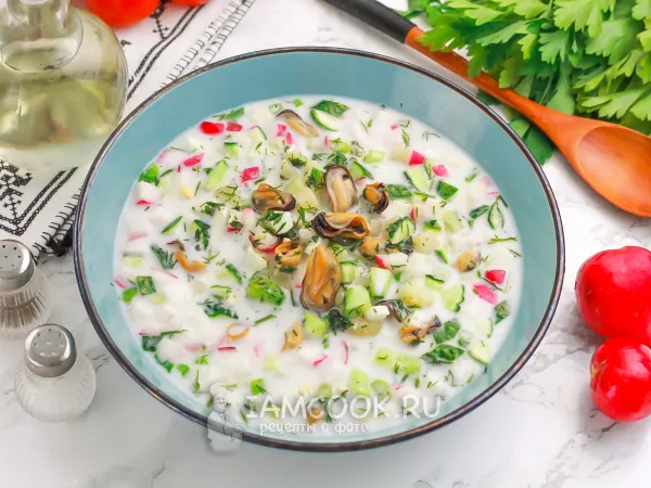 Фото блюда: Окрошка из мидий