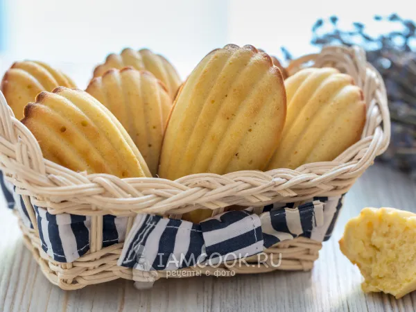 Фото готового блюда: Лимонное печенье «Мадлен»