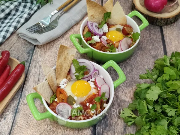 Фото блюда: Чилакилес (мексиканское блюдо)