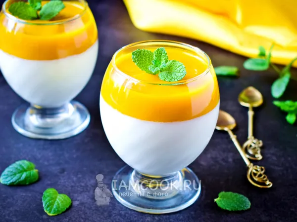 Фото блюда: Панна-котта с манго (панакота)