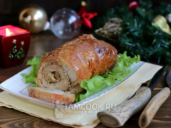 Фото готового блюда: Рулет из индейки с сыром