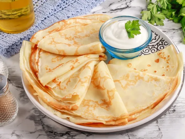 Фото готового блюда: Блины на горячем кефире