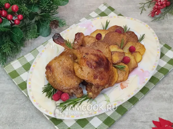 Фото блюда: Утиные ножки в рукаве в духовке на Новый год