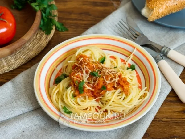 Фото блюда: Чечевичная подлива к спагетти