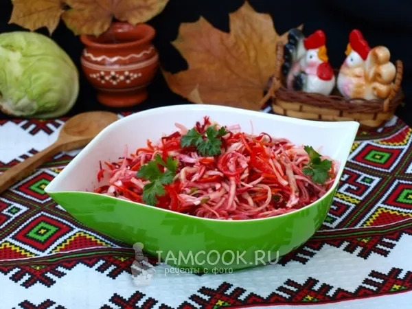 Фото блюда: Овощной салат с медовой заправкой