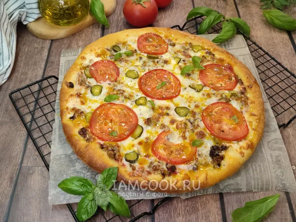 Фото блюда: Пицца «Чизбургер»