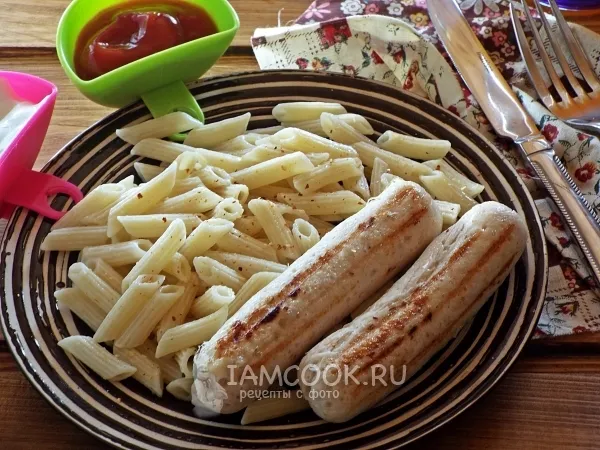 Фото готового блюда: Сосиски из куриного филе в пищевой пленке