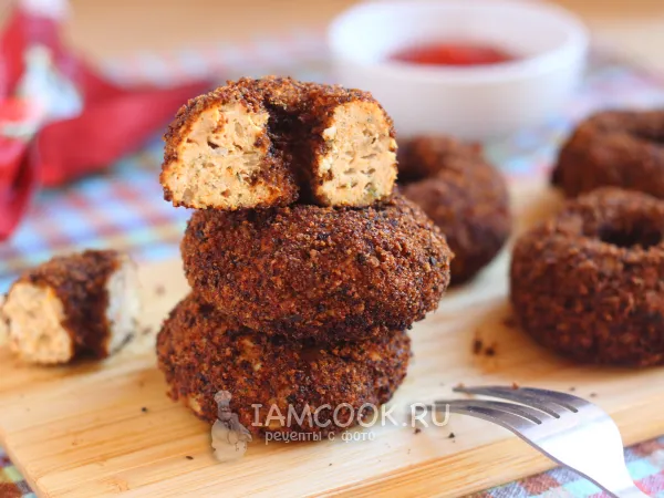 Фото готового блюда: Куриные пончики (из куриного фарша)