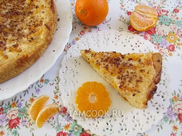 Фото готового блюда: Пирог с мандаринами