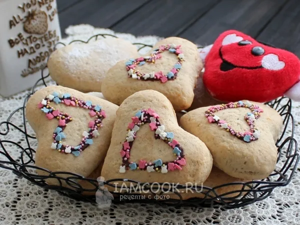 Фото готового блюда: Печенье ромовое «Сердечки»