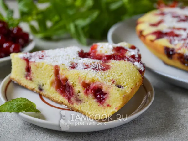 Фото блюда: Пирог с клюквой в мультиварке