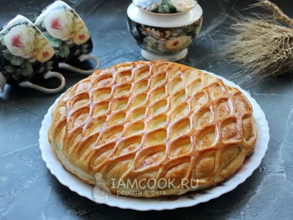 Фото блюда: Пирог с рыбой и грибами