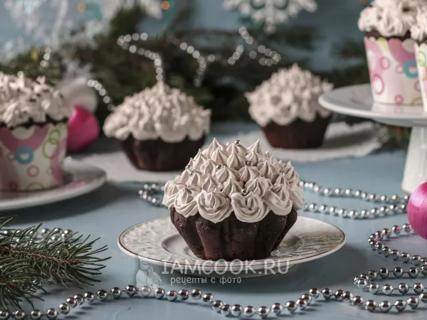 Фото готового блюда: Шоколадные капкейки на ряженке