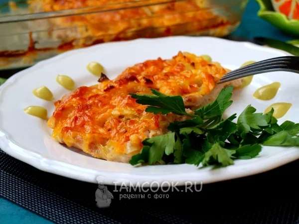 Фото готового блюда: Мясо по-французски из свинины