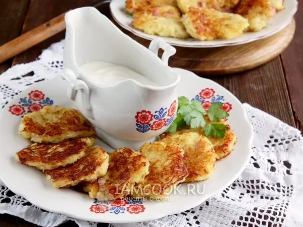 Фото блюда: Драники с ветчиной и сыром