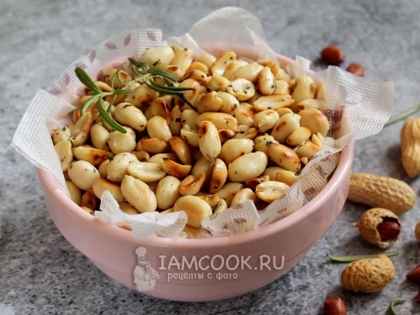 Фото блюда: Жареный арахис с морской солью, чесноком и пряными травами