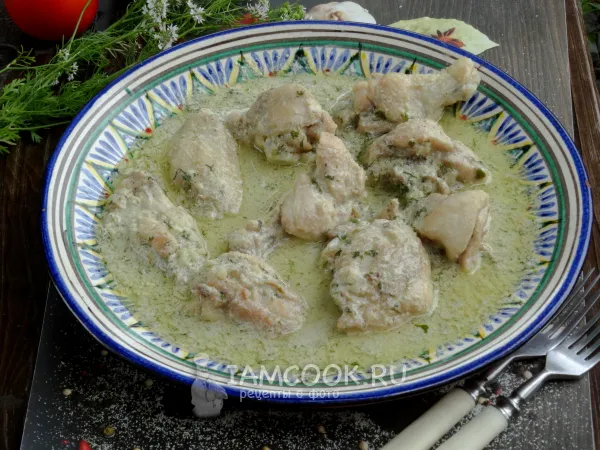 Фото блюда: Чкмерули на костре в казане