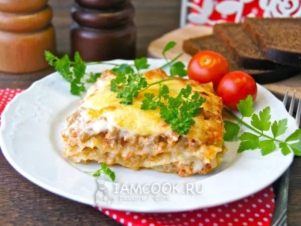 Фото готового блюда: Лазанья в микроволновке